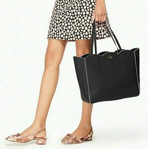 kate spade scalloped leather tote